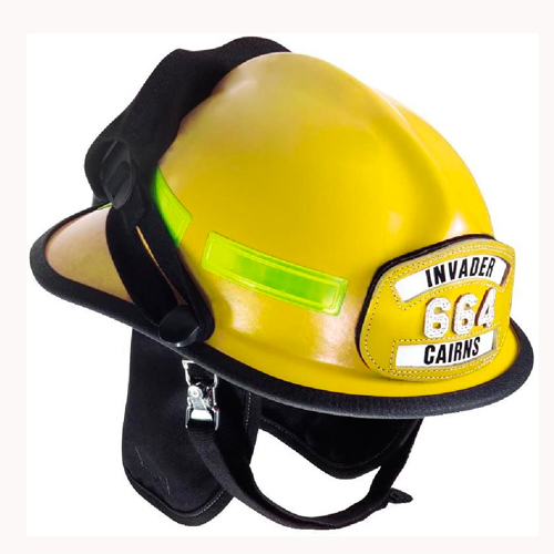 CASCO DE BOMBERO MODELO INVADER 664 COLOR AMARILLO