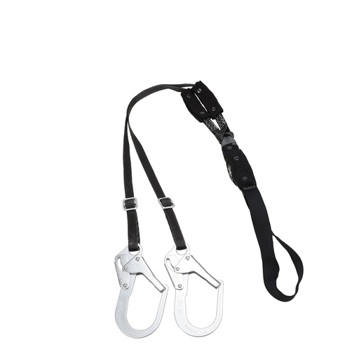 [VTOHW-012-RA-A] V-TEC WEB PFL, 6', dos brazos, gancho giratorio pequeño de aluminio AL36CL, mosquetón de triple acción de aluminio de doble enlace