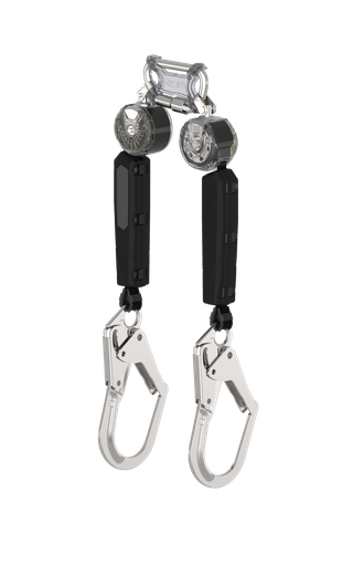 [VTOHW-012-RF A] V-TEC WEB PFL, 6', dos brazos, gancho pequeño de 36CL, mosquetón de aluminio de triple acción con eslabón doble (arriba)