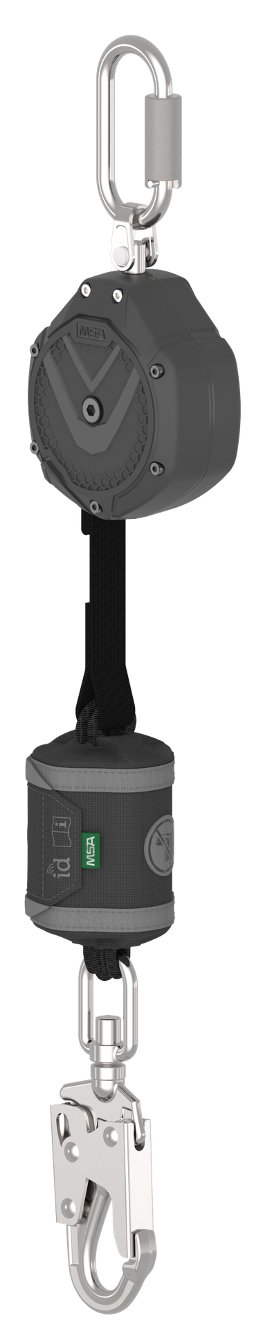 [VSOHW-011-NE-A] RETRÁCTIL PFL V-SHOCK DE 1.8 MTS, CINTA, GANCHO CHICO DE ALUMINIO CON MOSQUETÓN