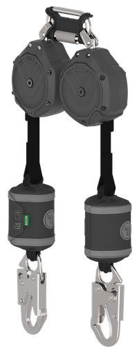 [VSOHW-012-QB-A] V-SHOCK PFL, 6', dos brazos, ganchos de seguridad 36C, mosquetón de triple acción de doble enlace (superior)