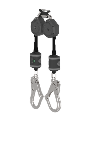 [VSOHW-012-QH-A] RETRÁCTIL PFL V-SHOCK DE 1.8 MTS, CINTA, FP5K AUTOANCLAJE DE 2 PIERNAS