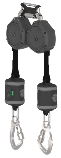 [VSOHW-012-QC-A] Mosquetón de aluminio de triple acción V-SHOCK PFL de 6', con dos brazos y giratorio, mosquetón de triple acción de doble enlace (superior)