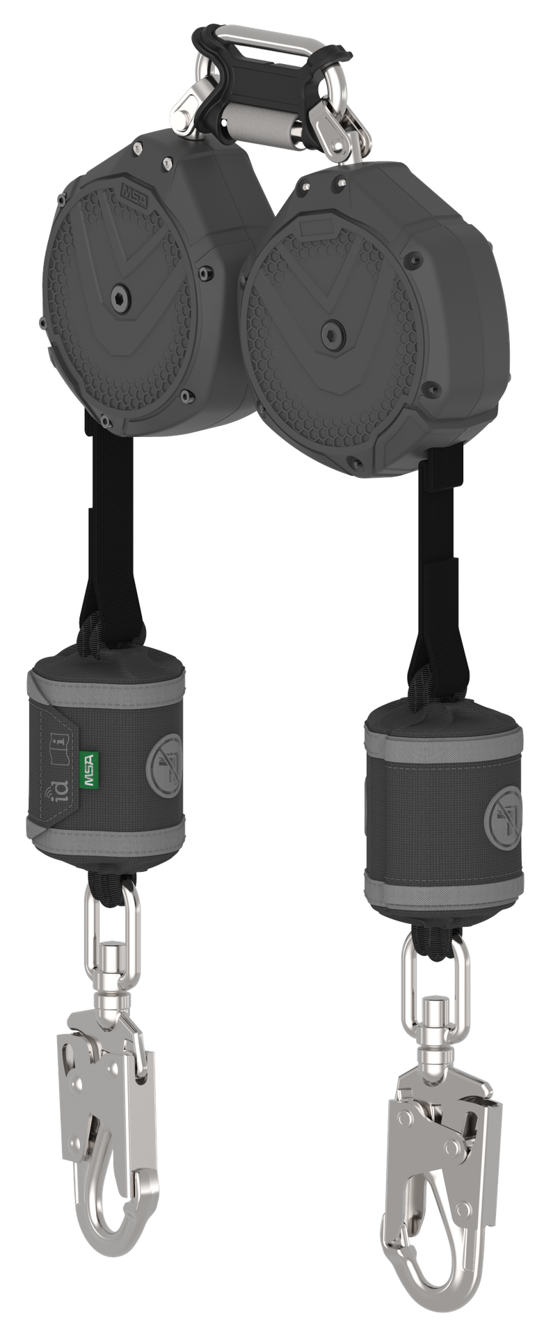 [VSOHW-032-QE-A] V-SHOCK PFL, 10', dos brazos, gancho a presión 36CS, mosquetón doble de triple acción (superior)