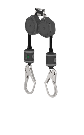 [VSOHW-032-QF-A] V-SHOCK PFL, 10', dos brazos, gancho de seguridad 36CL, mosquetón doble de triple acción (superior)