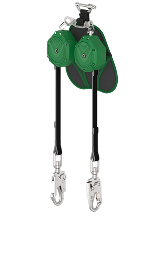 [VSLEW-012-PE-A] V-SHOCK EDGE, Leading Edge PFL, 6', dos brazos, ganchos giratorios 36CS, conector de pasador (superior), ANSI Z359.14