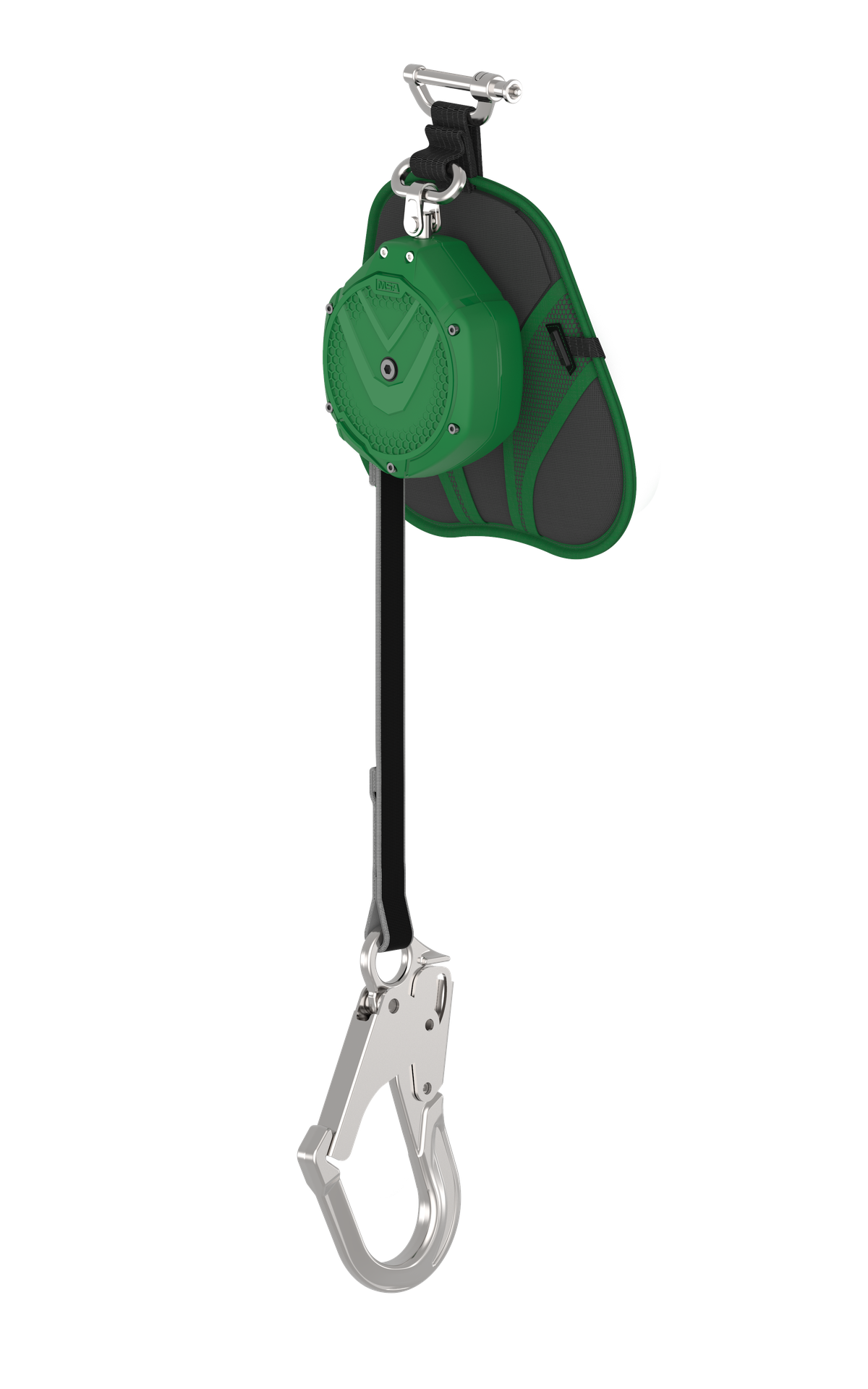 [VSLEW-031-PA-A] V-SHOCK EDGE, Leading Edge PFL, 10', una sola pierna, gancho de seguridad grande de aluminio AL36CL, conector de pasador (superior), ANSI Z359.14