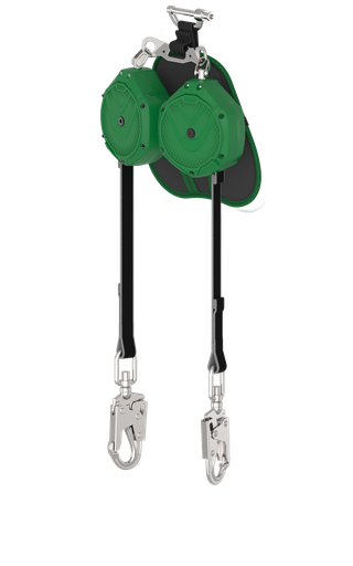 [VSLEW-032-PE-A] V-SHOCK EDGE, PFL de borde de ataque, 10', dos patas, gancho a presión 36CS, conector de pasador (superior), ANSI Z359.14