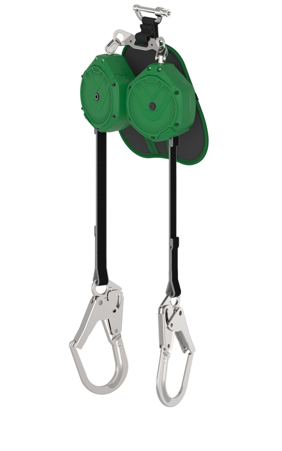 [VSLEW-032-PF-A] V-SHOCK EDGE, PFL de borde de ataque, 10', dos patas, gancho a presión 36CL, conector de pasador (superior), ANSI Z359.14