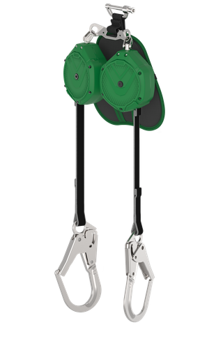 [VSLEW-032-PF-A] V-SHOCK EDGE, PFL de borde de ataque, 10', dos patas, gancho a presión 36CL, conector de pasador (superior), ANSI Z359.14