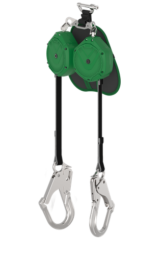 [VSLEW-032-PA-A] V-SHOCK EDGE, Leading Edge PFL, 10', dos brazos, gancho de seguridad AL36CL, mosquetón doble de triple acción (superior), ANSI Z359.14