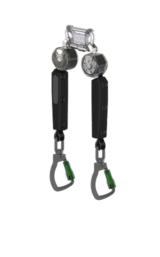 [VTOHW-012-RC-A] V-TEC WEB PFL, 6', mosquetón de aluminio de triple acción, de dos brazos, mosquetón de aluminio de triple acción con dos enlaces