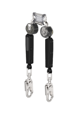 [VTOHW-012-RE A] V-TEC WEB PFL, 6', dos brazos, gancho pequeño 36CS, mosquetón de aluminio de triple acción con eslabón doble