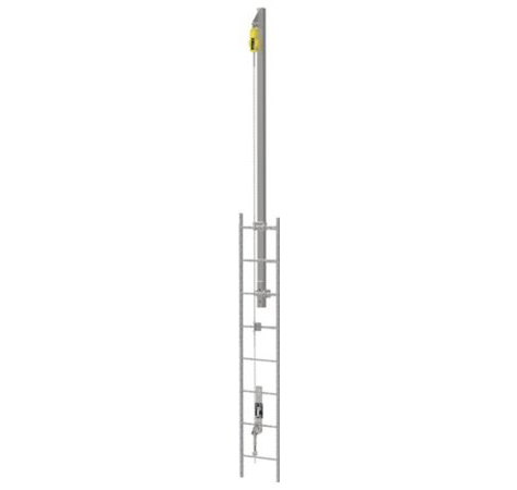 [30916-00] Kit línea de vida para escalera vertical con porte extensión de 19 mts (60') acero inoxidable (no incluye dispositivo LadderLatch)