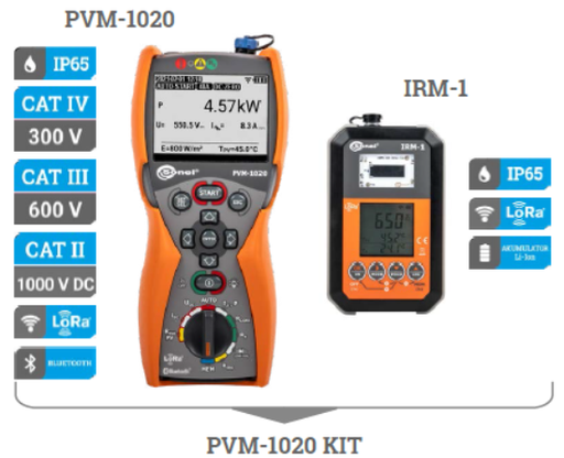 [WMGBPVM1020KIT] PVM-1020 KIT Juego de medidores para mediciones en instalaciones fotovoltaicas