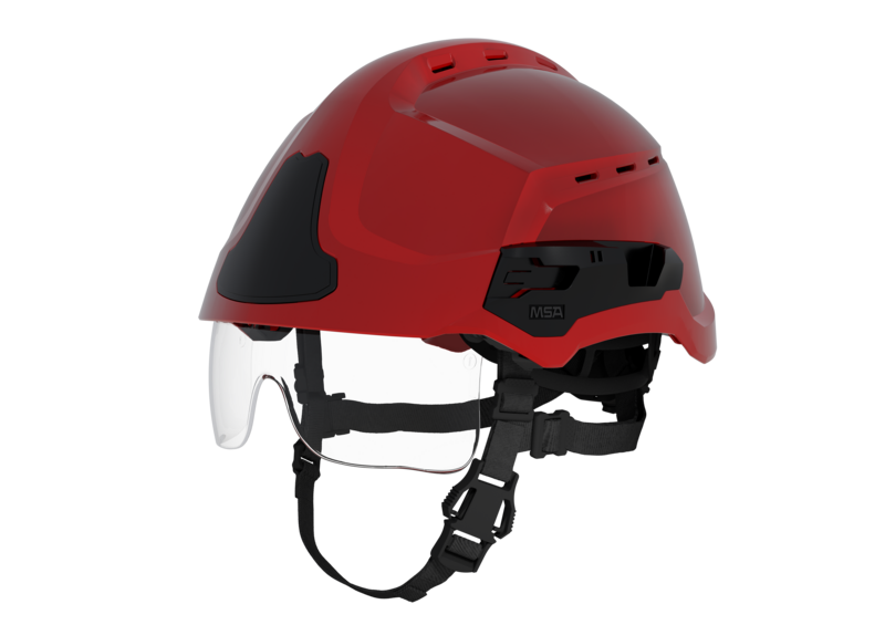 [GR1110011201- RE001] CASCOS GALLET F2XR VENTILADO - COLOR ROJO CON GAFAS