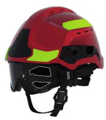 [GR2110012201- RE001] CASCOS GALLET F2XR NO VENTILADO - COLOR ROJO CON GAFAS DE PROTECCIÓN F2XR